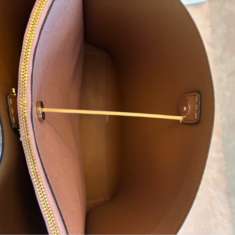Coach Cherry Print Tan Shoulder Bag - Picture 10 of 16
